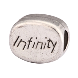 5 x Infinity & Eternity Charms Beads Antique Silver Tone European Charm Beads  #MEC-29